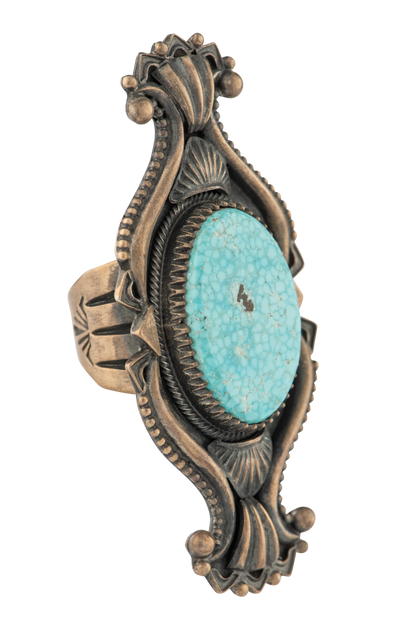 Birdseye Kingman Turquoise Ring