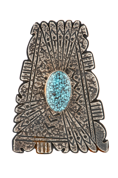 Spiderweb Kingman Turquoise Ring