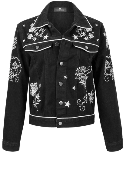 Maverick's Black & White Denim Jacket