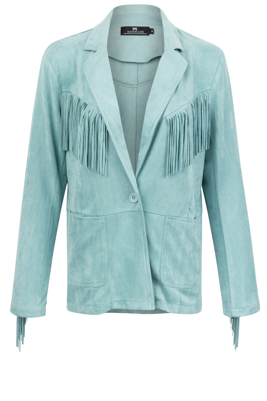 Maverick's Turquoise Fringe Blazer