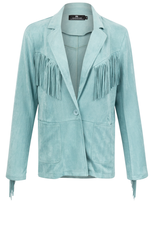 Maverick's Turquoise Fringe Blazer