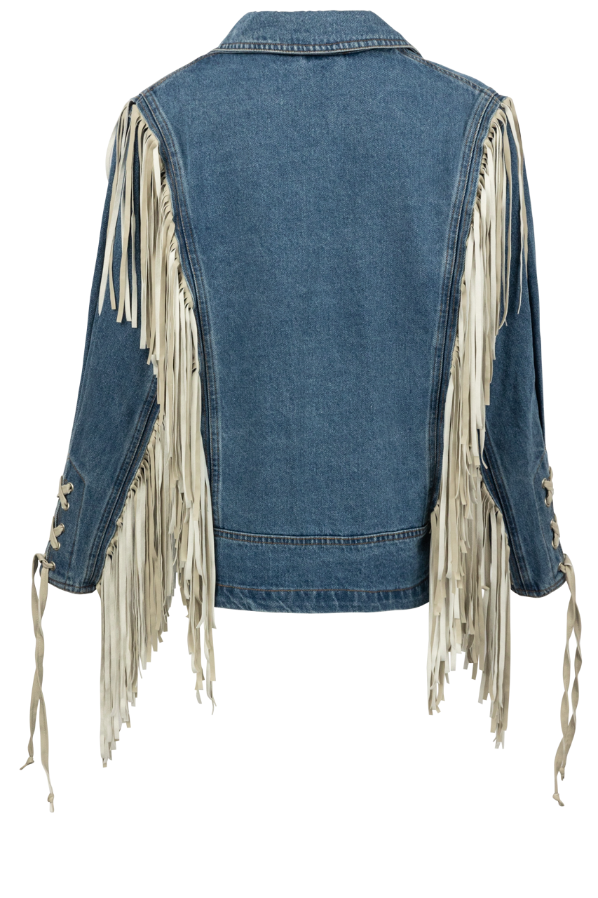 Maverick's Classic Denim Fringe Jacket