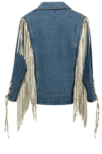 Maverick's Classic Denim Fringe Jacket