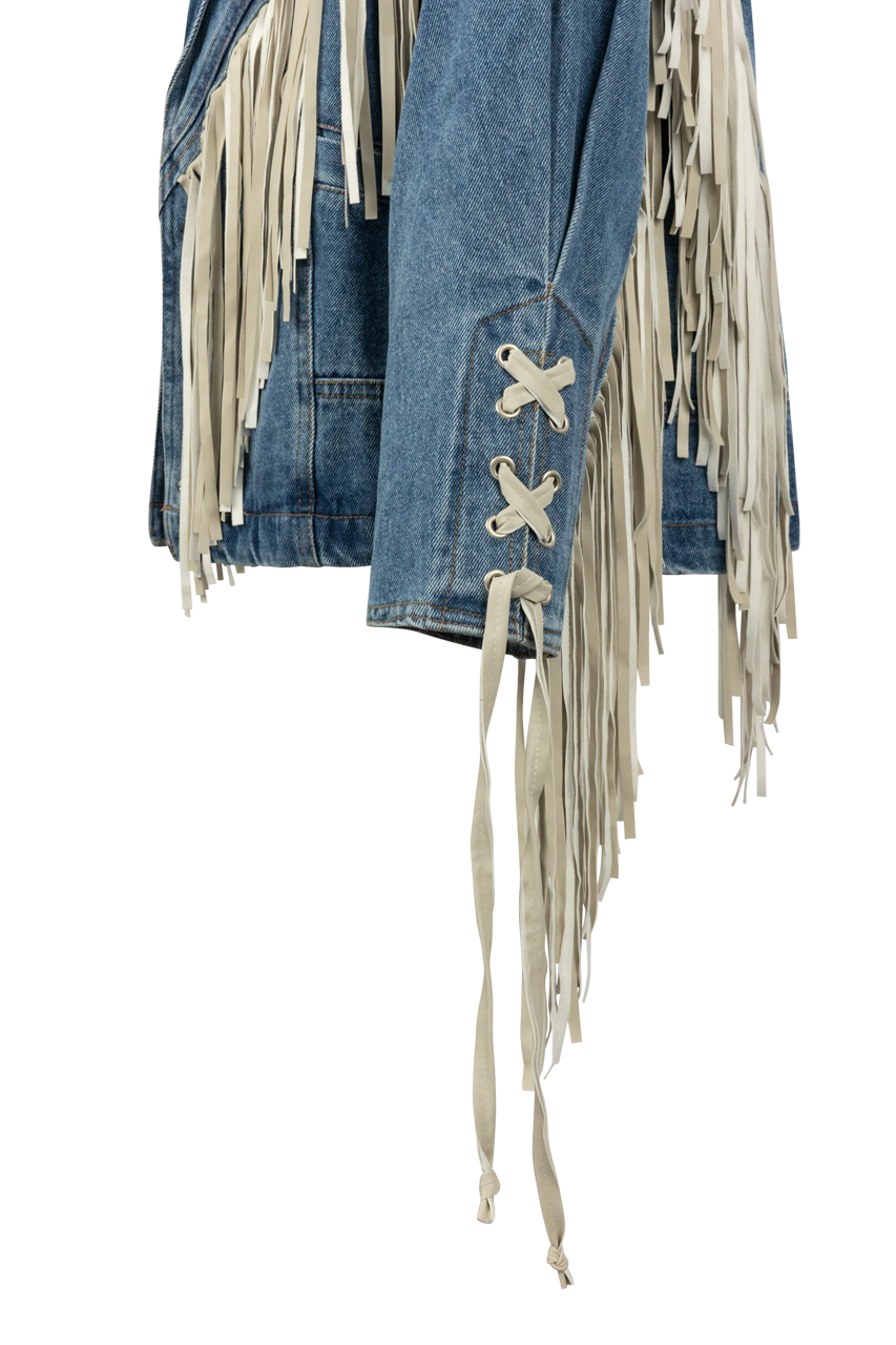 Maverick's Classic Denim Fringe Jacket