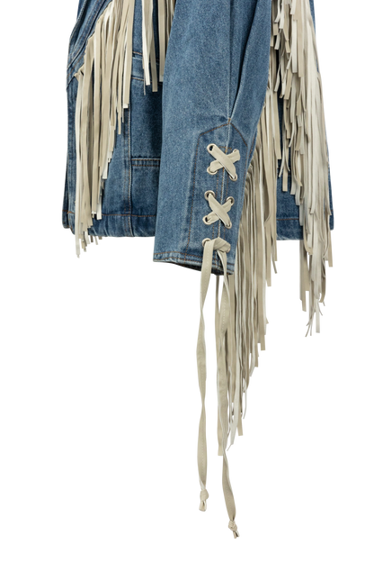 Maverick's Classic Denim Fringe Jacket