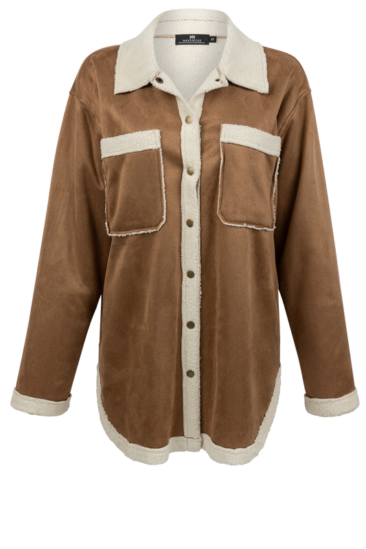 Maverick's Faux Shearling Oversized Shirt