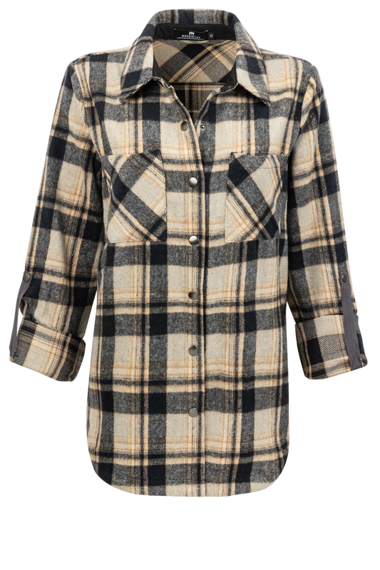 Maverick's Cuffed Flannel Shirt