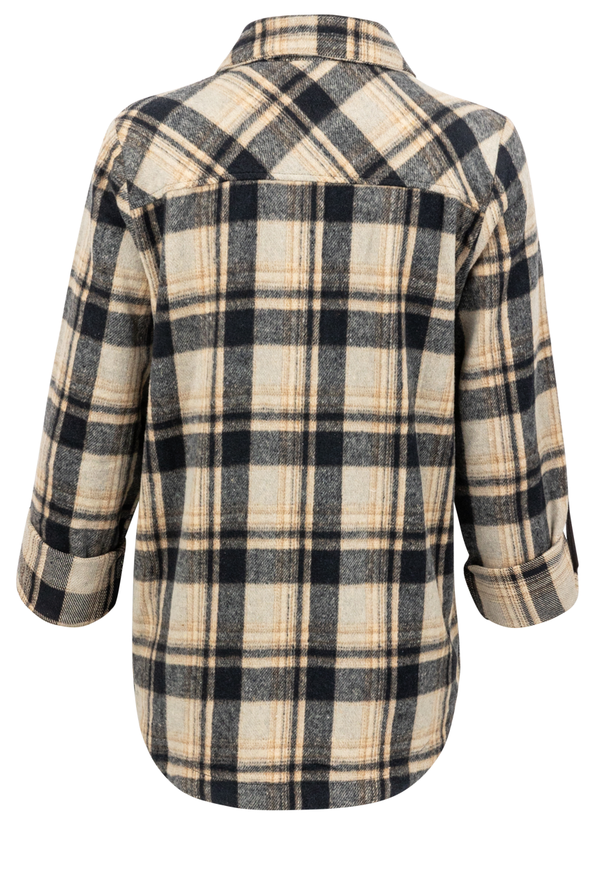 Maverick's Cuffed Flannel Shirt