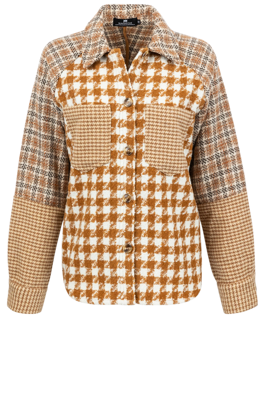 Maverick's Orange Plaid Shacket