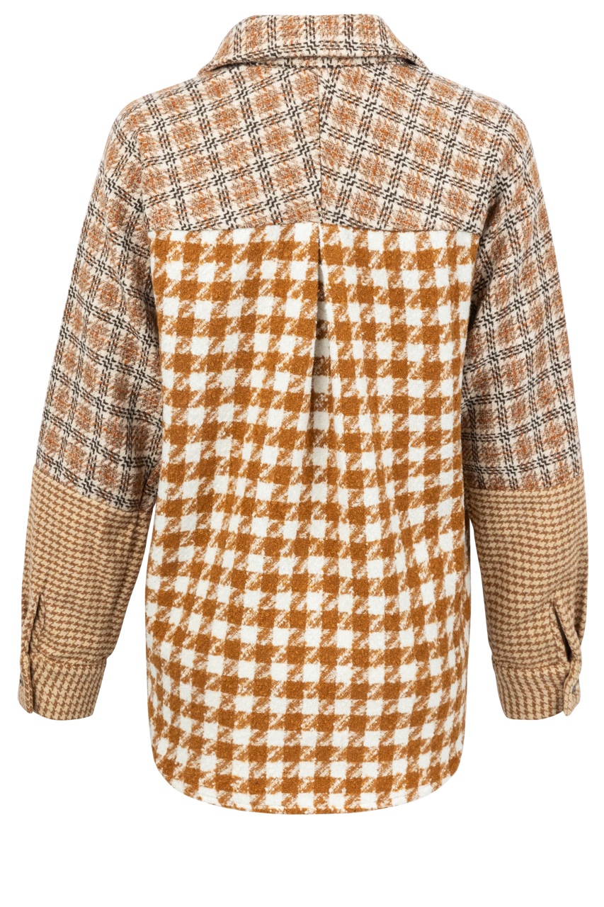 Maverick's Orange Plaid Shacket