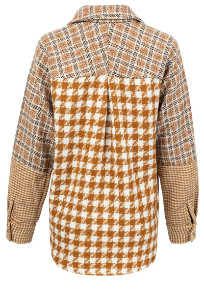 Maverick's Orange Plaid Shacket