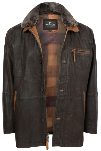 Maverick's Chocolate Lambskin Leather Jacket