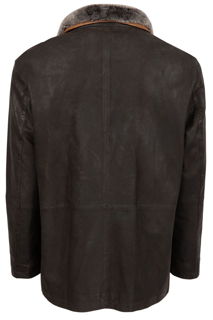 Maverick's Chocolate Lambskin Leather Jacket