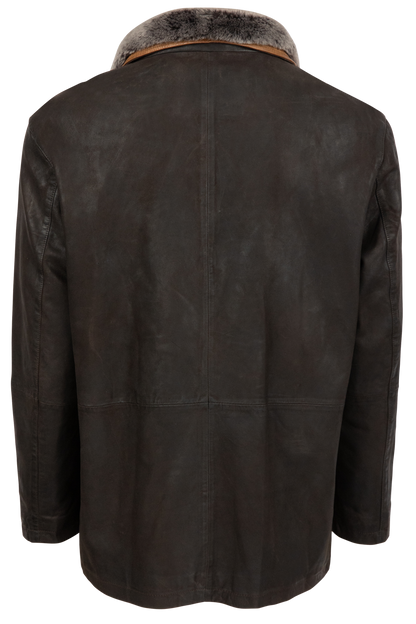 Maverick's Chocolate Lambskin Leather Jacket