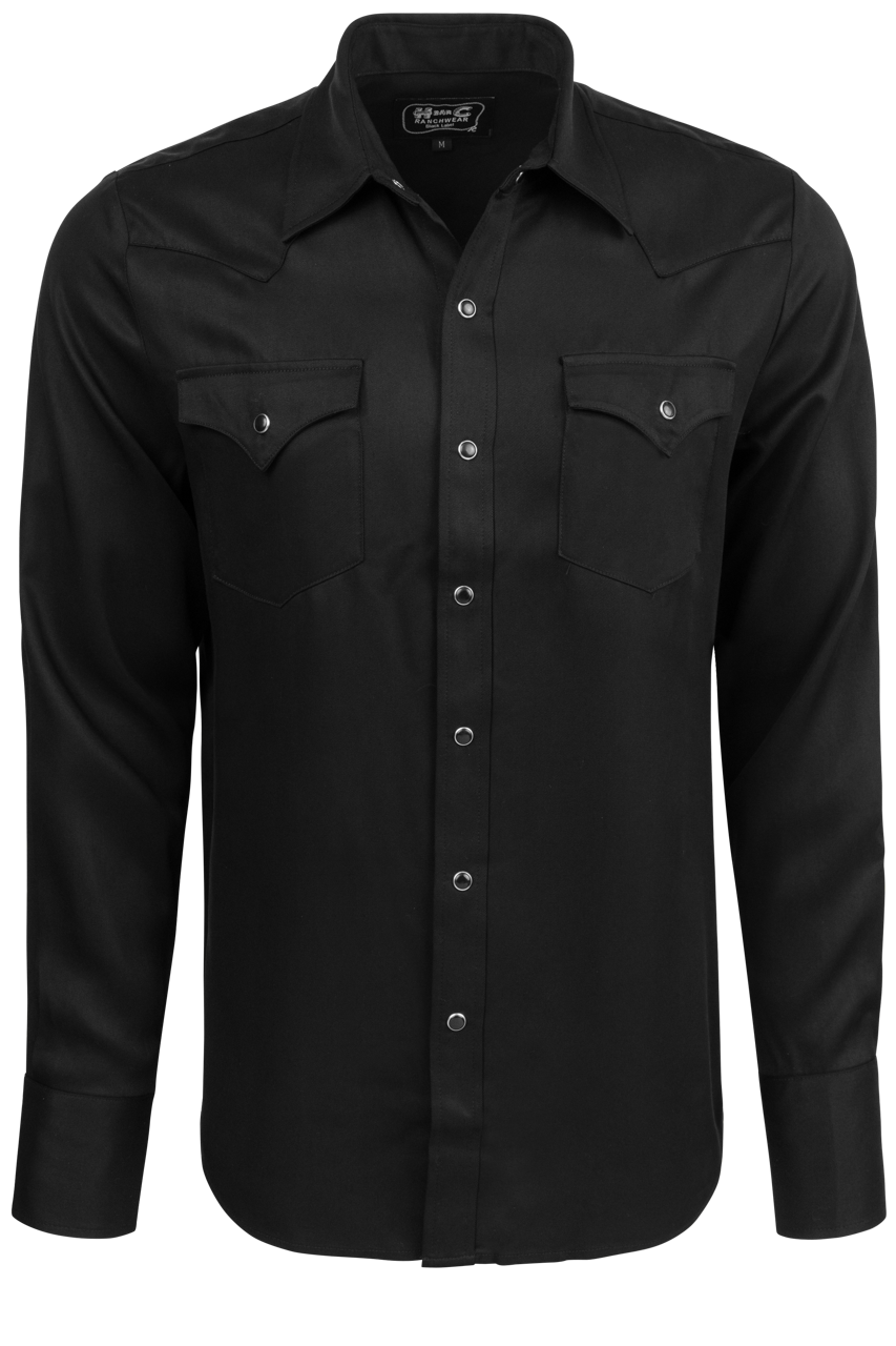 H Bar C Snap Front Denver Shirt - Black