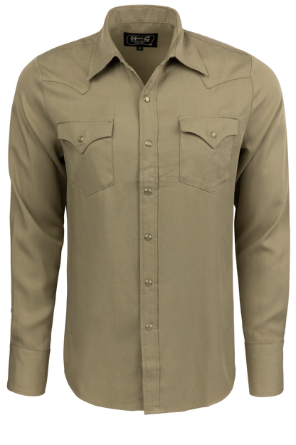 H Bar C Snap Front Denver Shirt - Olive