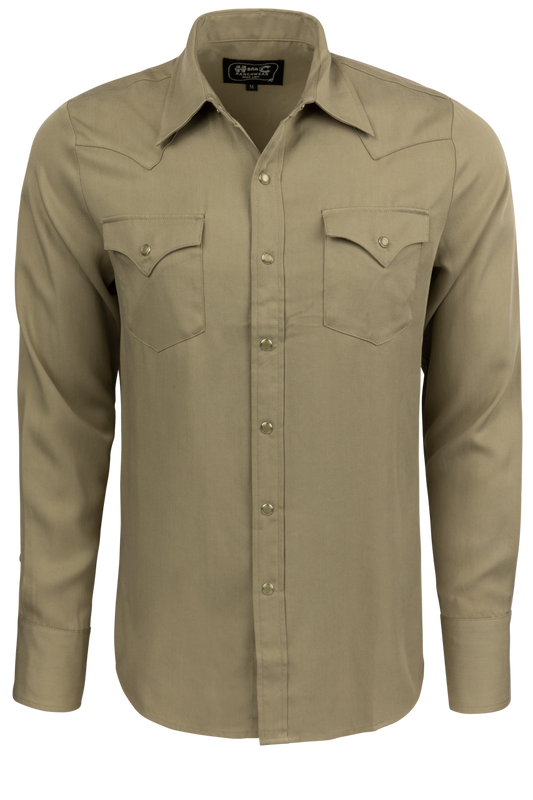 H Bar C Snap Front Denver Shirt - Olive