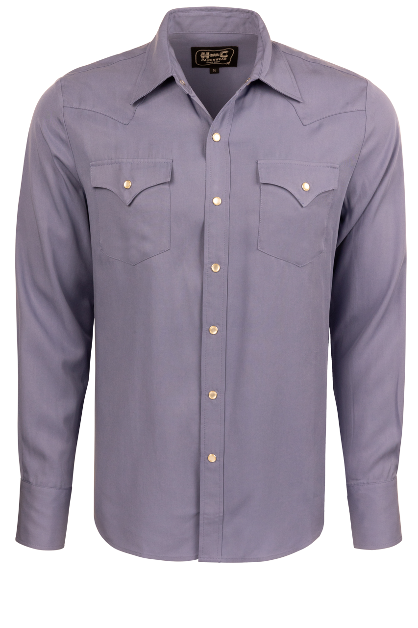 H Bar C Snap Front Denver Shirt - Periwinkle