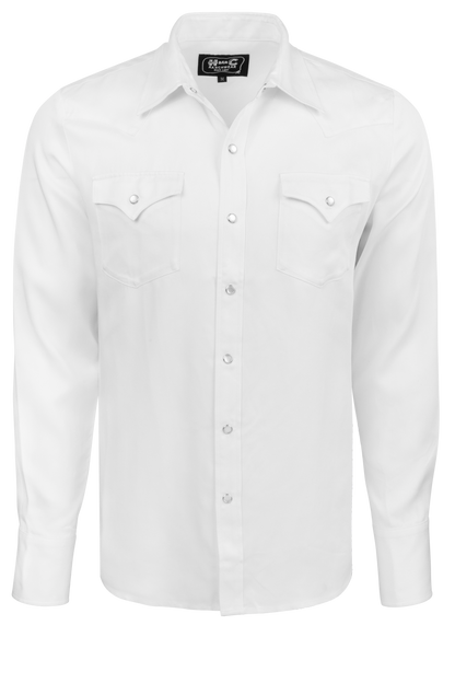 H Bar C Snap Front Denver Shirt - White