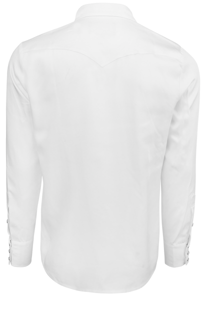 H Bar C Snap Front Denver Shirt - White