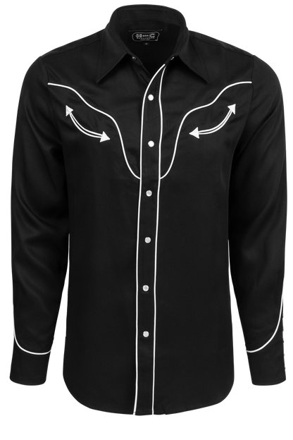 H Bar C Snap Front San Fernando Shirt - Black