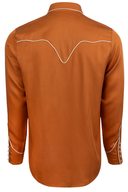 H Bar C Snap Front San Fernando Shirt - Burnt Orange