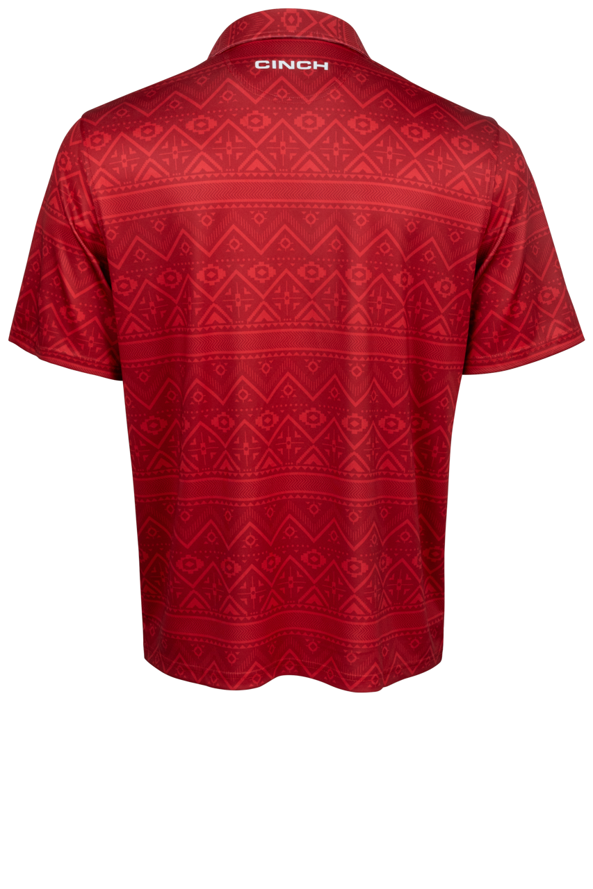 Cinch Arena Flex Polo Shirt - Western Red