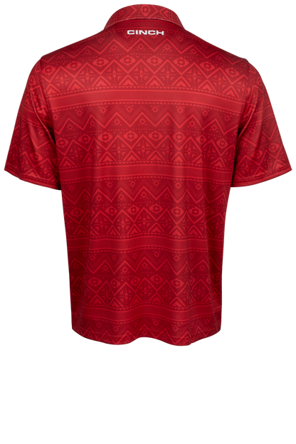 Cinch Arena Flex Polo Shirt - Western Red