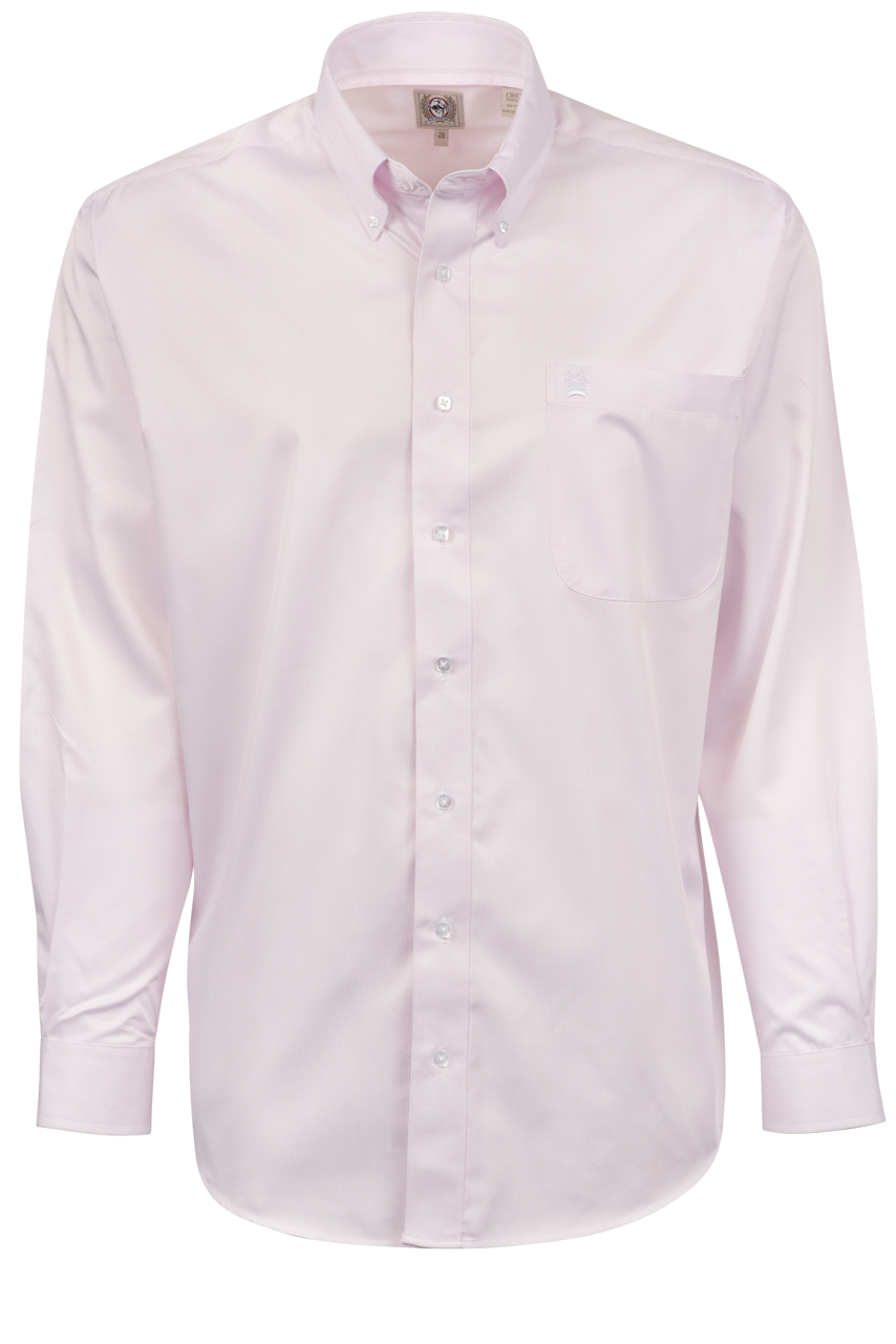 Cinch Tencel Striped Button-Front Shirt - Pink