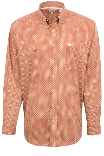 Cinch Mens Long Sleeve Print Brown, XL - MTW1105610