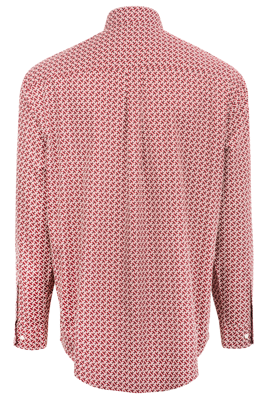 Cinch Women's Long Sleeve Red Pearl Snaps Print Shirt