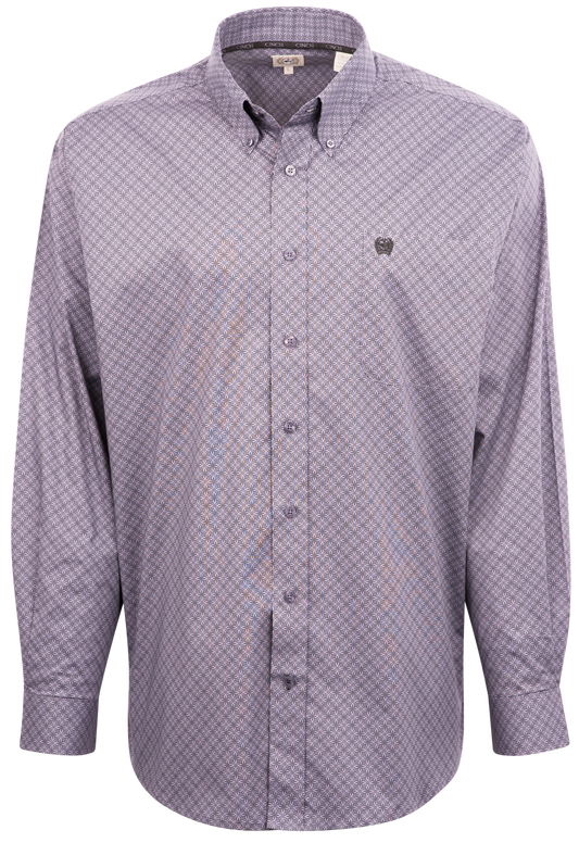 Cinch Spyra Print Button-Front Shirt - Lilac