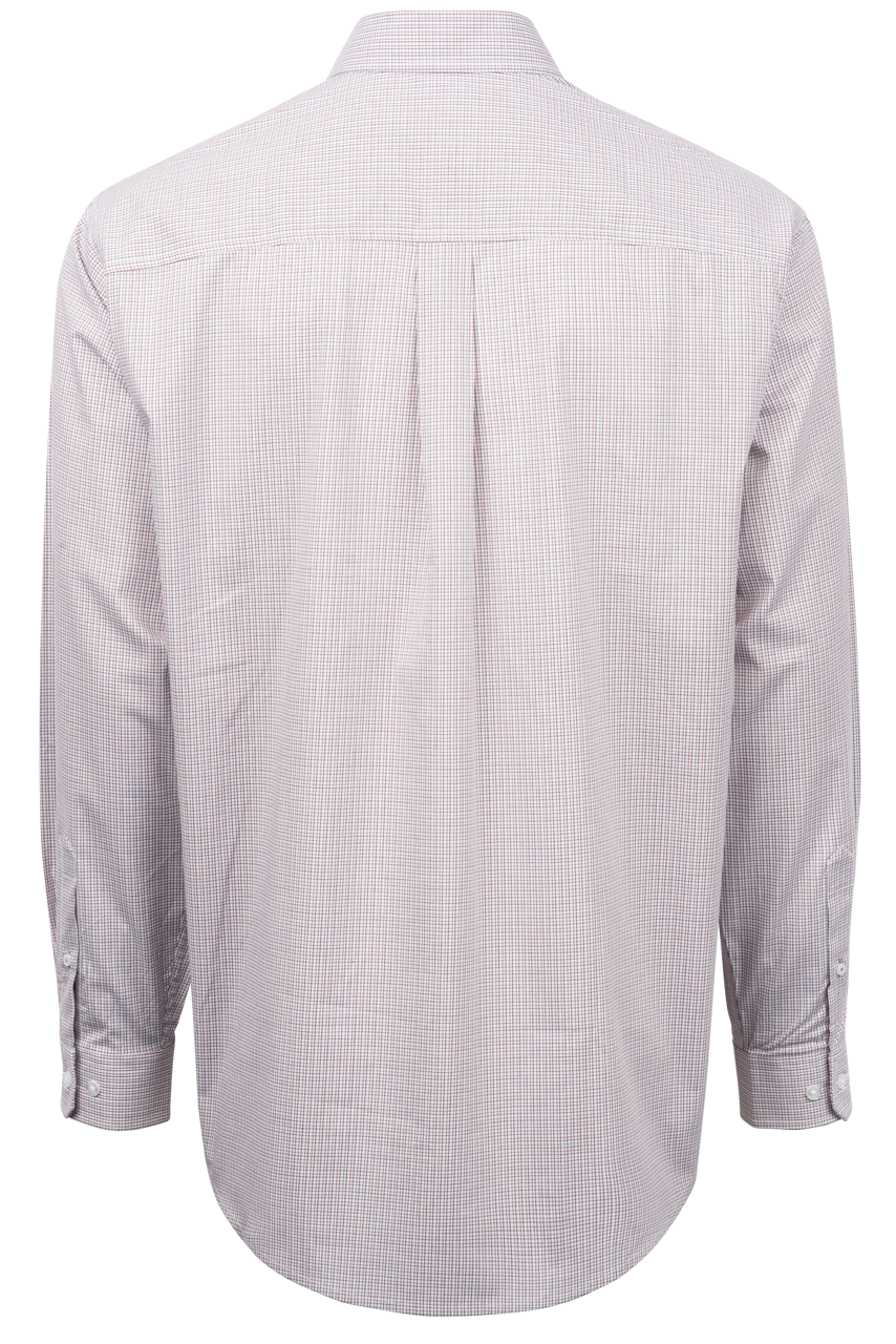 Cinch Button-Front Shirt - White Check