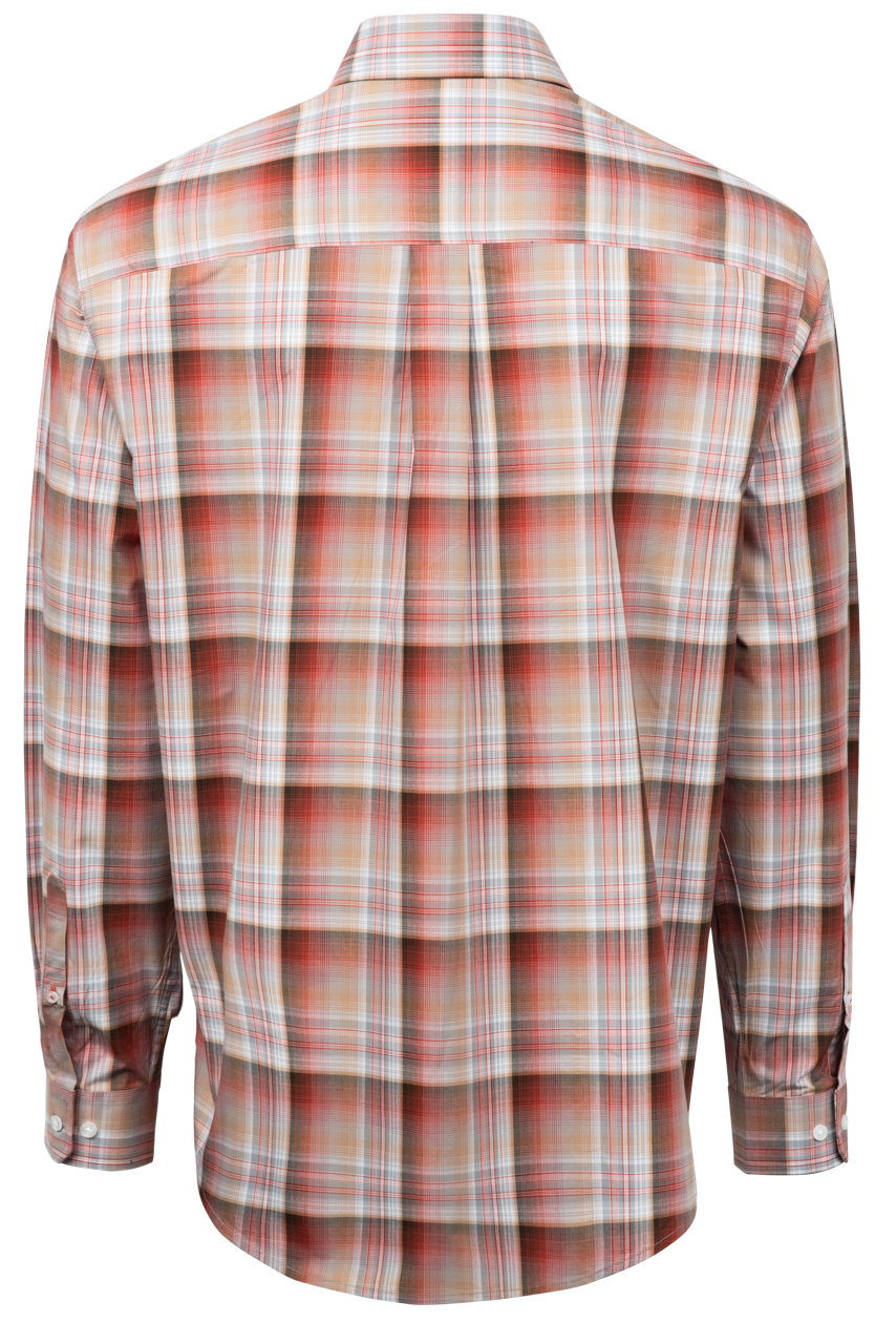 Cinch Button-Front Shirt - Multi Plaid