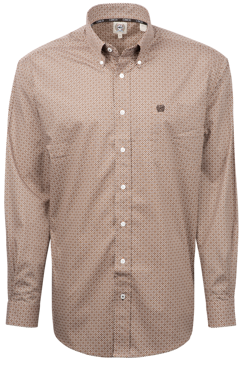 Cinch Button-Front Shirt - Khaki