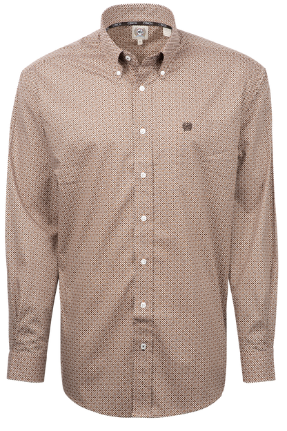 Cinch Button-Front Shirt - Khaki