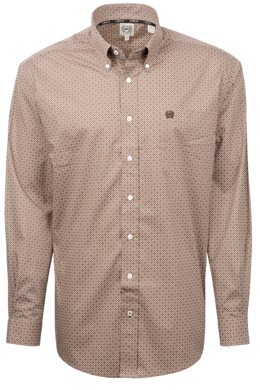 Cinch Button-Front Shirt - Khaki