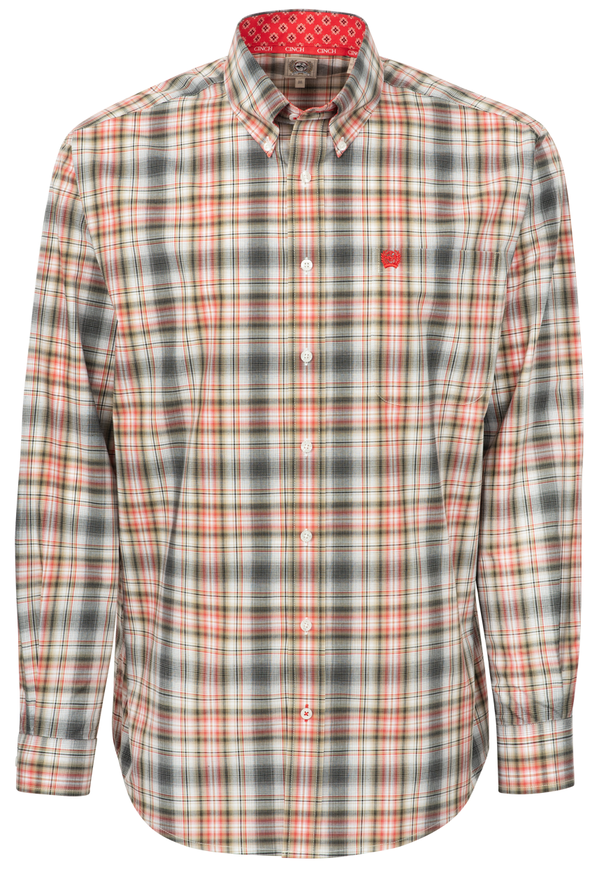 Cinch Woven Plaid Button-Front Shirt - Multi