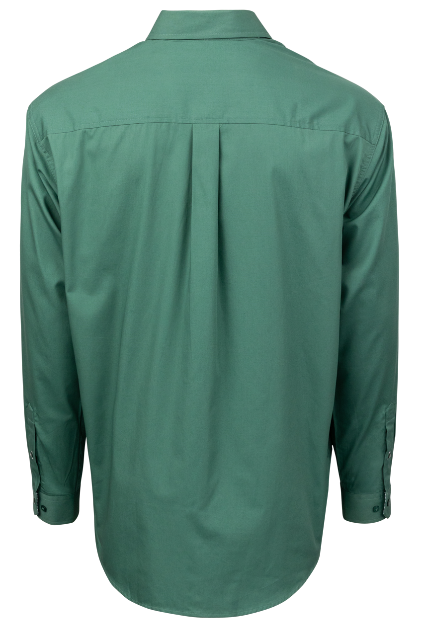 Cinch Button-Front Shirt - Green