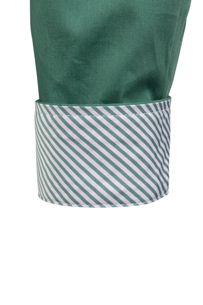 Cinch Button-Front Shirt - Green