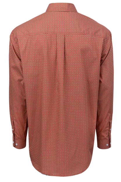 Cinch Button-Front Shirt - Red