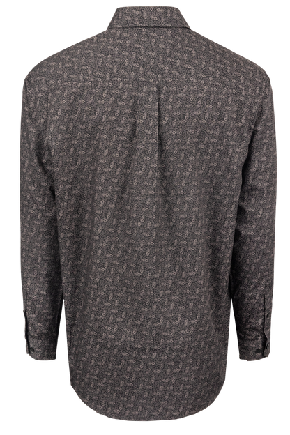 Cinch Floral Paisley Button-Front Shirt - Charcoal