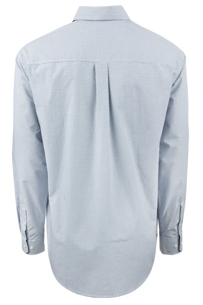 Cinch Mini Check Button-Front Shirt - Blue