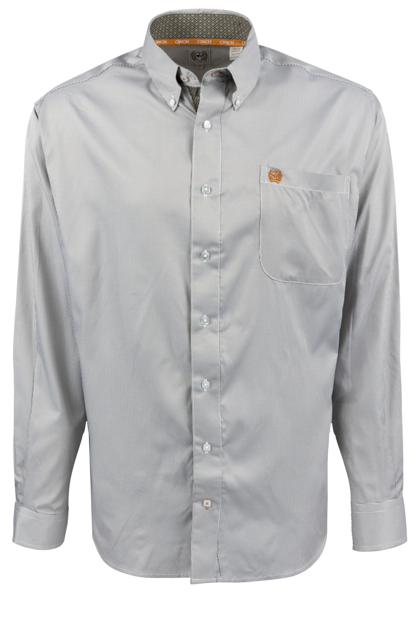 Cinch Button-Front Shirt - Olive