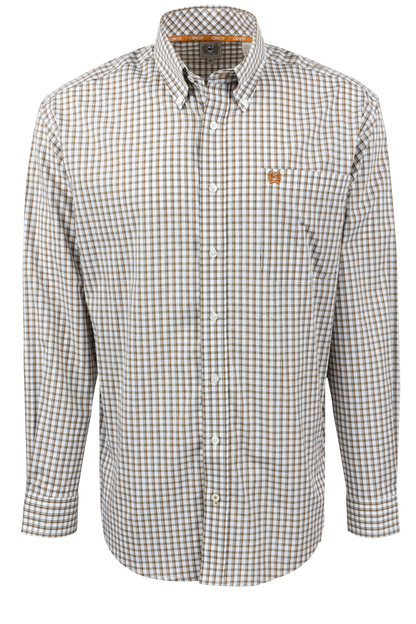 Cinch Button-Front Shirt - White Multi