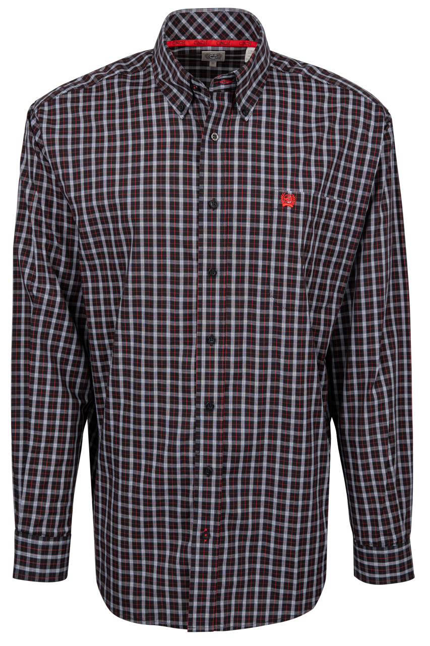 Cinch Button-Front Shirt - Multi Black