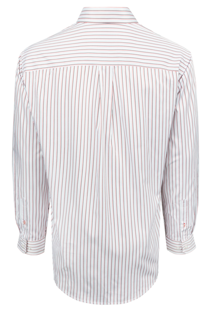 Cinch Striped Button-Front Shirt - Red/White