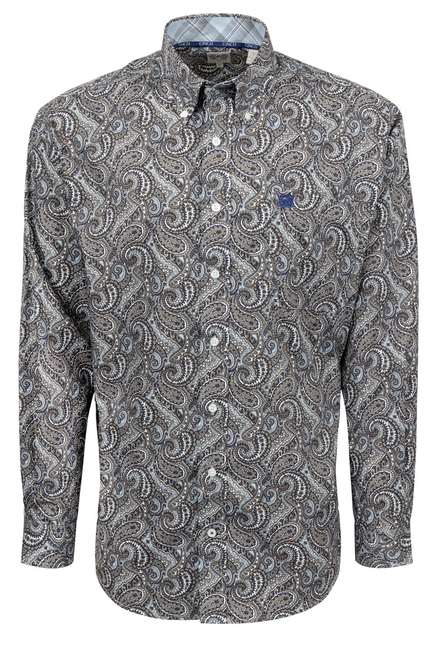 Cinch Paisley Button-Front Shirt - Multi