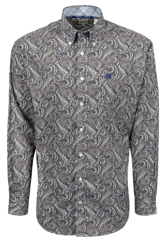 Cinch Paisley Button-Front Shirt - Multi