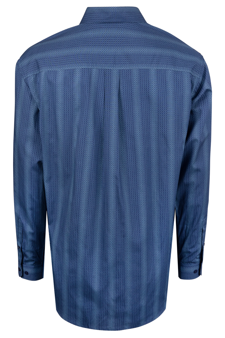 Cinch Striped Button-Front Shirt - Royal Blue
